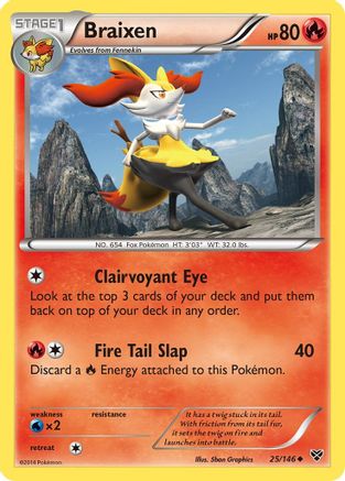 Braixen 25/146 - XY Base Set Reverse Holofoil - Poke-Collect
