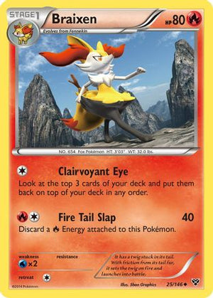 Braixen 25/146 - XY Base Set Reverse Holofoil - Poke-Collect