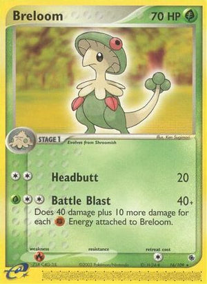Breloom 16/109 - Ruby and Sapphire Reverse Holofoil - Poke-Collect