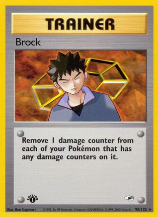Brock (98) 98/132 - Gym Heroes 1st Edition - Poke-Collect