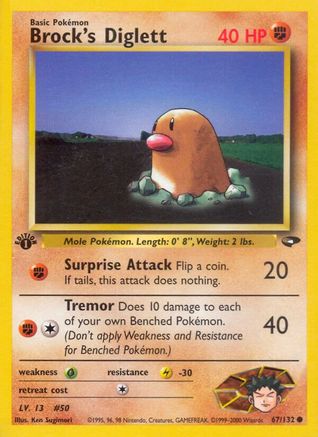 Brock's Diglett 67/132 - Gym Challenge Unlimited - Poke-Collect