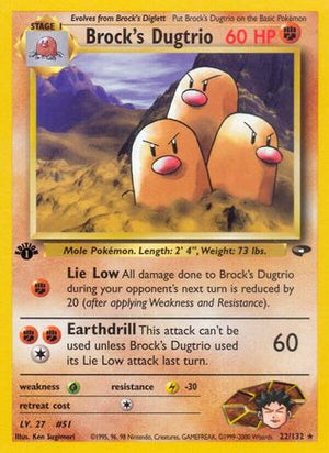 Brock's Dugtrio 22/132 - Gym Challenge 1st Edition - Poke-Collect
