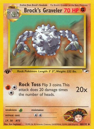 Brock's Graveler 40/132 - Gym Heroes Unlimited - Poke-Collect