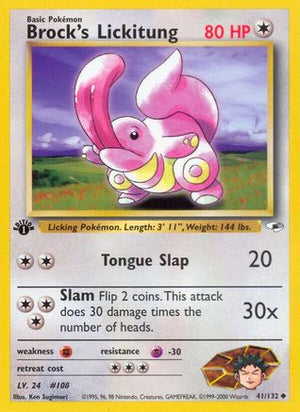 Brock's Lickitung 41/132 - Gym Heroes 1st Edition - Poke-Collect