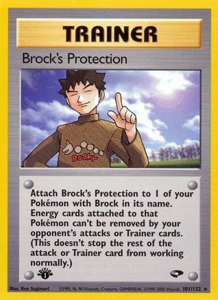 Brock's Protection 101/132 - Gym Challenge 1st Edition - Poke-Collect