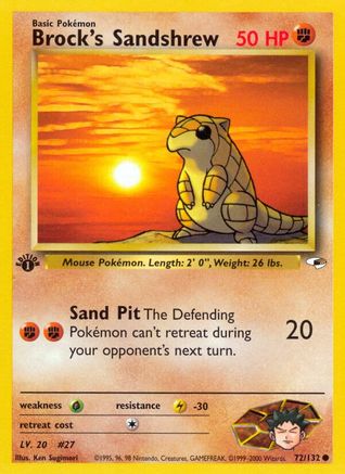 Brock's Sandshrew (72) 72/132 - Gym Heroes Unlimited - Poke-Collect