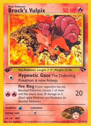 Brock's Vulpix 37/132 - Gym Challenge 1st Edition - Poke-Collect