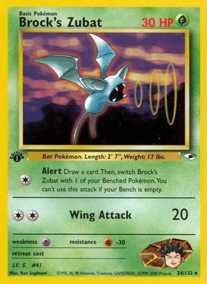 Brock's Zubat (24) 24/132 - Gym Heroes 1st Edition - Poke-Collect
