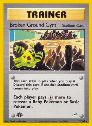 Broken Ground Gym 92/105 - Neo Destiny 1st Edition