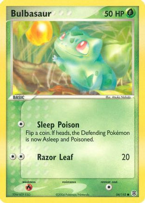 Bulbasaur 54/112 - FireRed & LeafGreen Reverse Holofoil