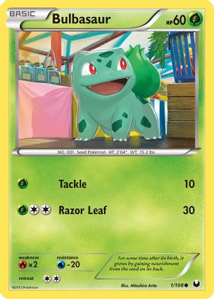 Bulbasaur 1/108 - Dark Explorers Reverse Holofoil - Poke-Collect