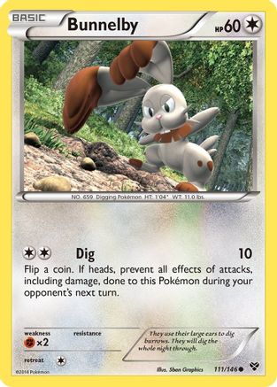 Bunnelby 111/146 - XY Base Set Reverse Holofoil - Poke-Collect