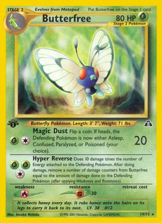 Butterfree 19/75 - Neo Discovery 1st Edition - Poke-Collect