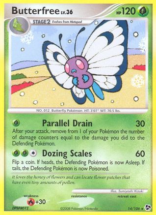 Butterfree 14/106 - Great Encounters Reverse Holofoil - Poke-Collect