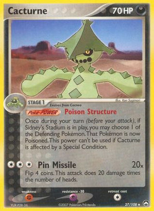 Cacturne 27/108 - Power Keepers Reverse Holofoil - Poke-Collect