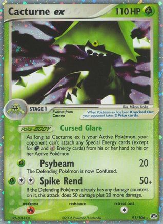 Cacturne ex 91/106 - Emerald Holofoil - Poke-Collect
