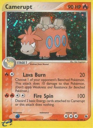 Camerupt 4/109 - Ruby and Sapphire Reverse Holofoil - Poke-Collect