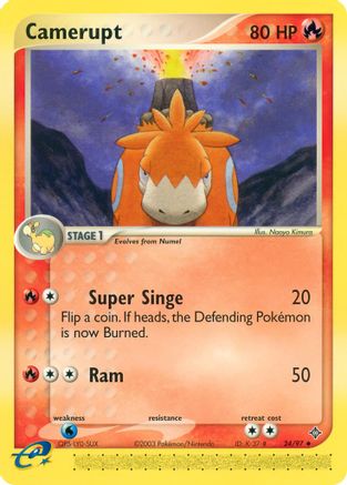Camerupt 24/97 - Dragon Reverse Holofoil - Poke-Collect