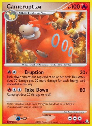 Camerupt 47/146 - Legends Awakened Reverse Holofoil - Poke-Collect