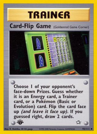 Card-Flip Game (Goldenrod Game Corner) 92/111 - Neo Genesis Unlimited - Poke-Collect