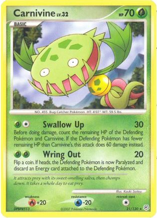 Carnivine 21/130 - Diamond and Pearl - Poke-Collect