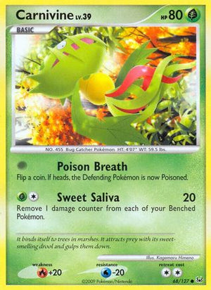 Carnivine 68/127 - Platinum Reverse Holofoil - Poke-Collect