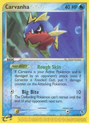 Carvanha 51/109 - Ruby & Sapphire Reverse Holofoil - Poke-Collect