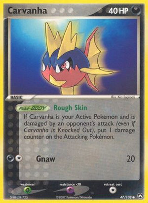 Carvanha 47/108 - Power Keepers Reverse Holofoil - Poke-Collect