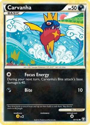 Carvanha 59/102 - HSTriumphant Reverse Holofoil - Poke-Collect