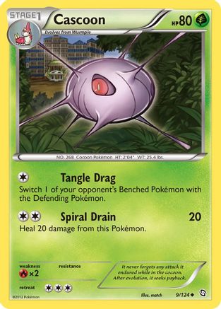 Cascoon 9/124 - Dragons Exalted Reverse Holofoil - Poke-Collect