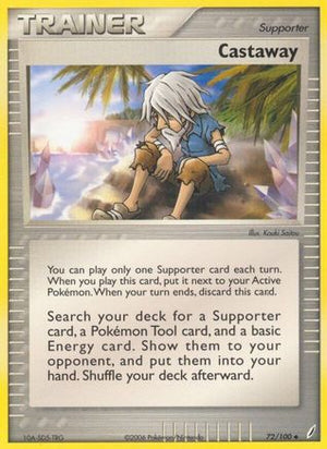 Castaway 72/100 - Crystal Guardians Reverse Holofoil - Poke-Collect