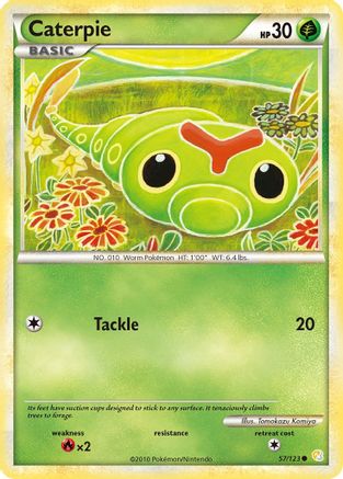Caterpie 57/123 - HeartGold & SoulSilver Reverse Holofoil - Poke-Collect