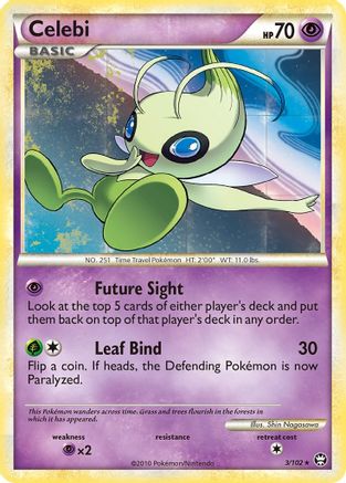 Celebi 3/102 - Triumphant Reverse Holofoil - Poke-Collect