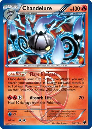 Chandelure 16/116 - Plasma Freeze Reverse Holofoil