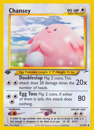 Chansey 31/105 - Neo Destiny 1st Edition - Poke-Collect