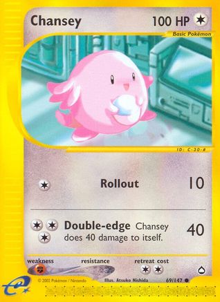 Chansey 69/147 - Aquapolis Reverse Holofoil - Poke-Collect