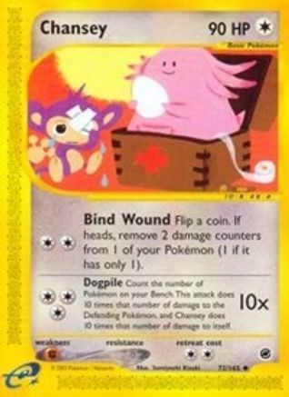 Chansey 72/165 - Expedition Reverse Holofoil - Poke-Collect