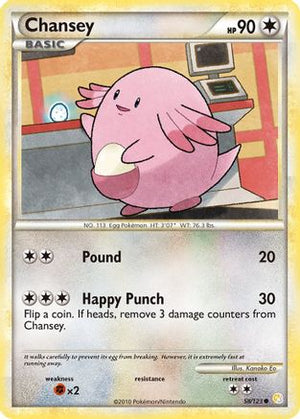 Chansey 58/123 - HeartGold SoulSilver Reverse Holofoil - Poke-Collect