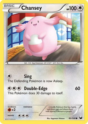 Chansey 80/108 - Dark Explorers Reverse Holofoil