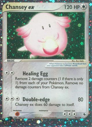 Chansey ex 96/109 - Ruby and Sapphire Holofoil - Poke-Collect