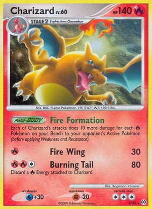 Charizard 1/99 - Arceus Reverse Holofoil