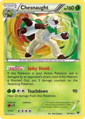 Chesnaught 14/146 - XY Reverse Holofoil