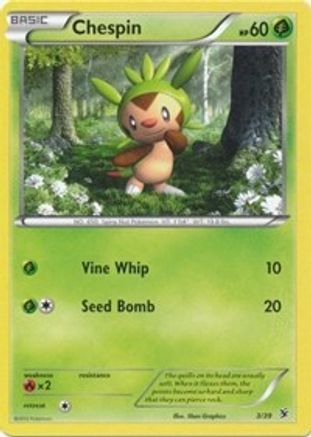 Chespin 3/39 - Kalos Starter Set Holofoil - Poke-Collect