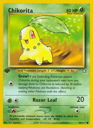 Chikorita 54/111 - Neo Genesis 1st Edition