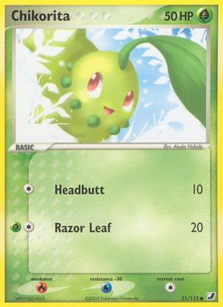Chikorita 51/115 - Unseen Forces Reverse Holofoil - Poke-Collect