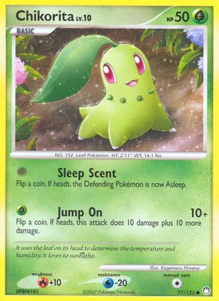 Chikorita 77/123 - Mysterious Treasures Reverse Holofoil - Poke-Collect