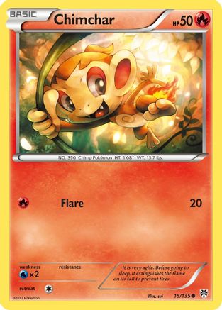 Chimchar 15/135 - Plasma Storm Reverse Holofoil - Poke-Collect