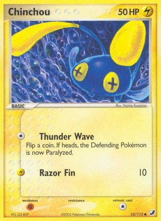 Chinchou 52/115 - Unseen Forces Reverse Holofoil - Poke-Collect