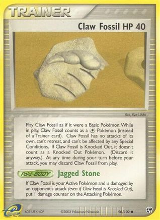 Claw Fossil 90/100 - Sandstorm Reverse Holofoil - Poke-Collect