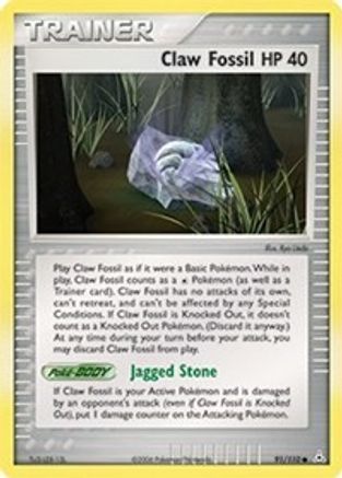 Claw Fossil 91/110 - Holon Phantoms Reverse Holofoil - Poke-Collect
